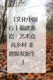 文化中国行丨福建龙岩：艺术点亮乡村 非遗焕发新生